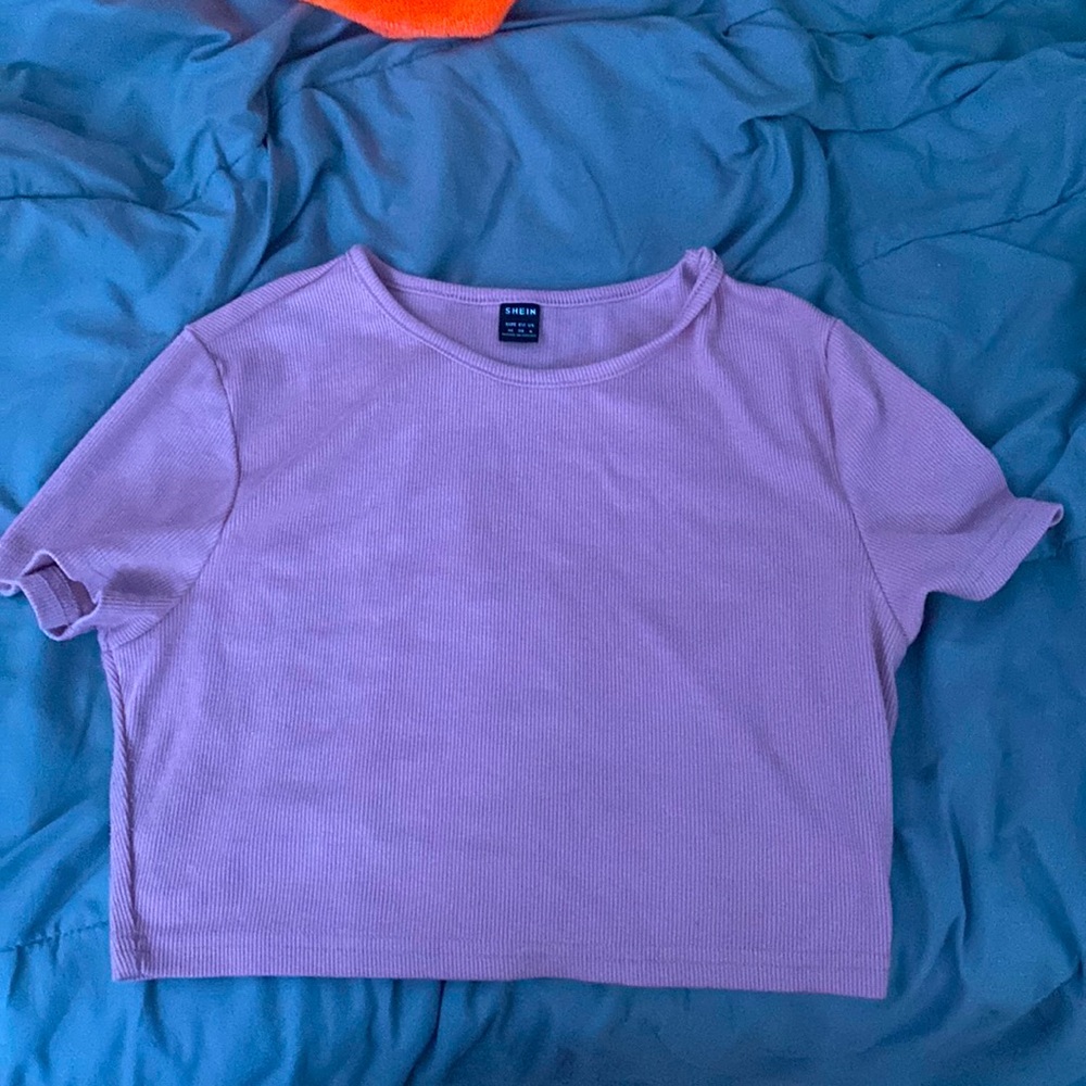baby pink cropped shirt